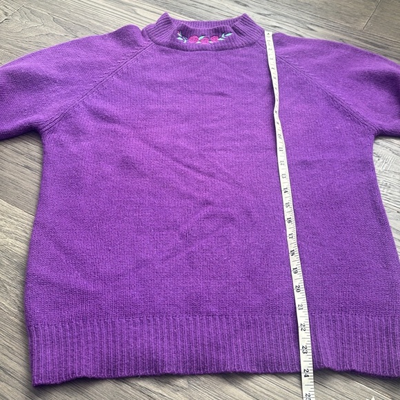 Jessica | Purple rabbit hair and lambs wool blend purple light knit sweater - Picture 6 of 9